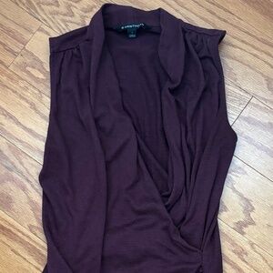 Burgundy Ruched Knit Top